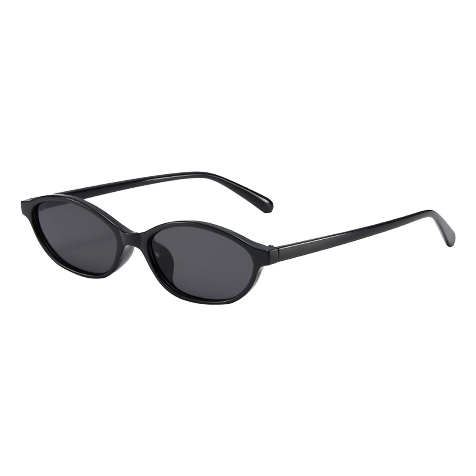thumbnail image 2 of Trendy Negro Oval Gafas de sol Gradiente Lente Marrón Ronda Mujeres Hombres Gafas de sol Mujer 400, 2 of 2